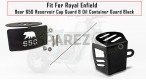 Fit For Royal Enfield Bear 650 Reservoir Cap Guard and Oil Container Guard Black - SPAREZO